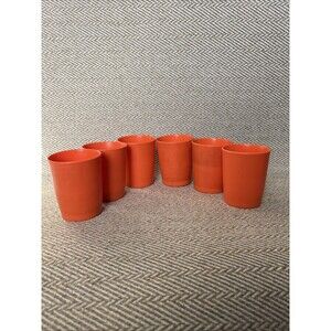 Tupperware 6 oz. Kids Juice Glasses Tumblers #1251-18 Set of 6 Vintage Harvest